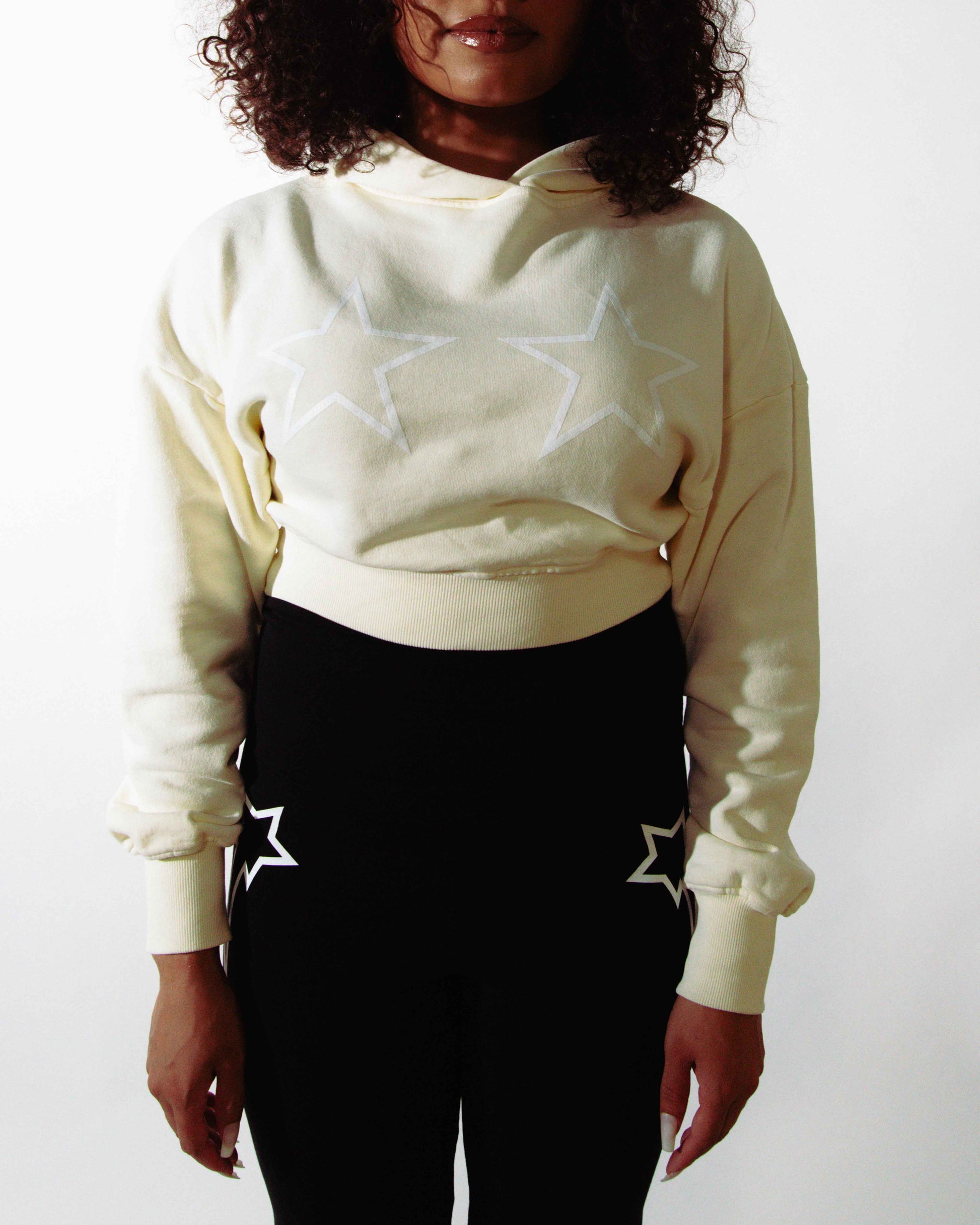 Star Line Crop Hoodie