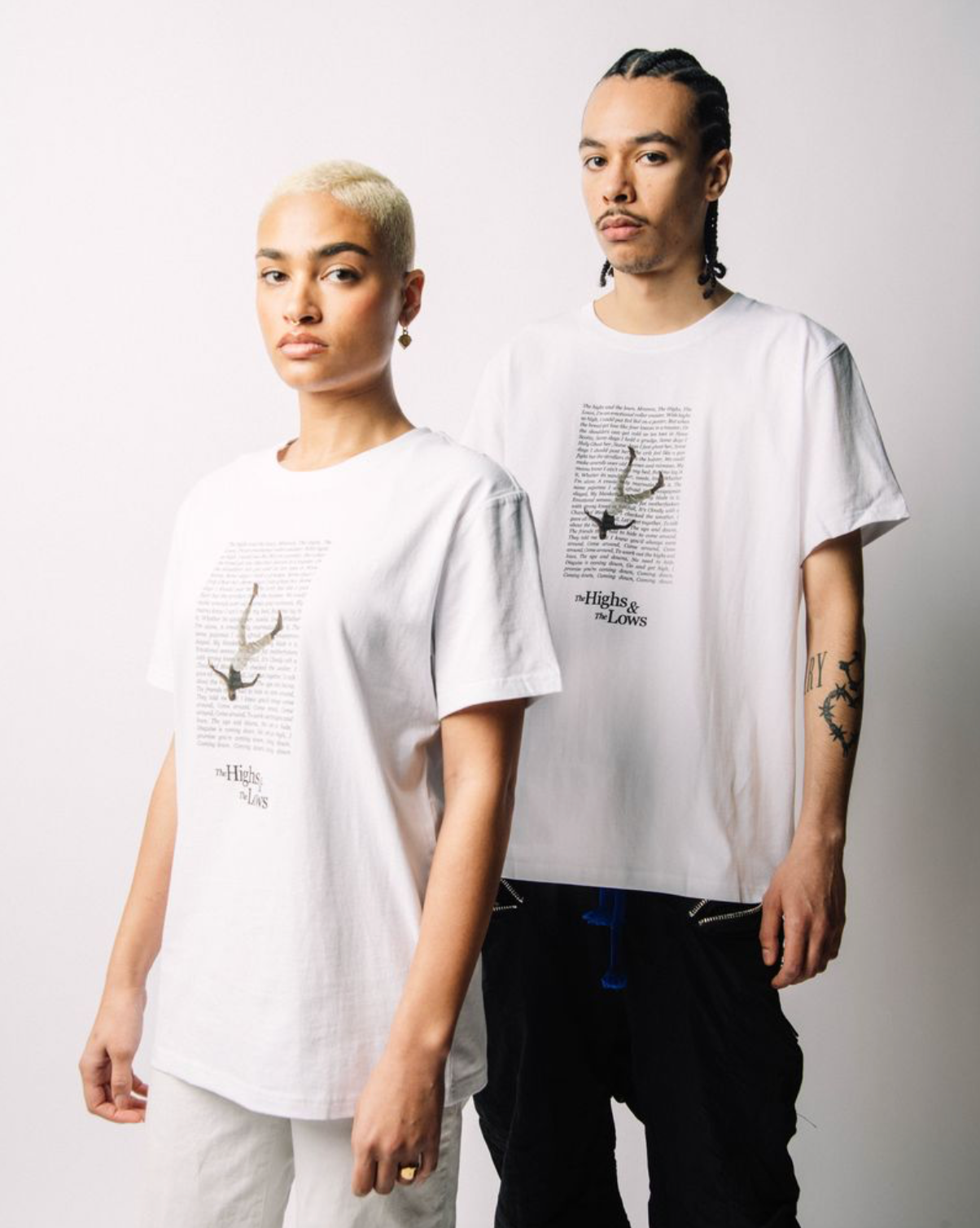 The Highs and The Lows Poetic White T- Shirt