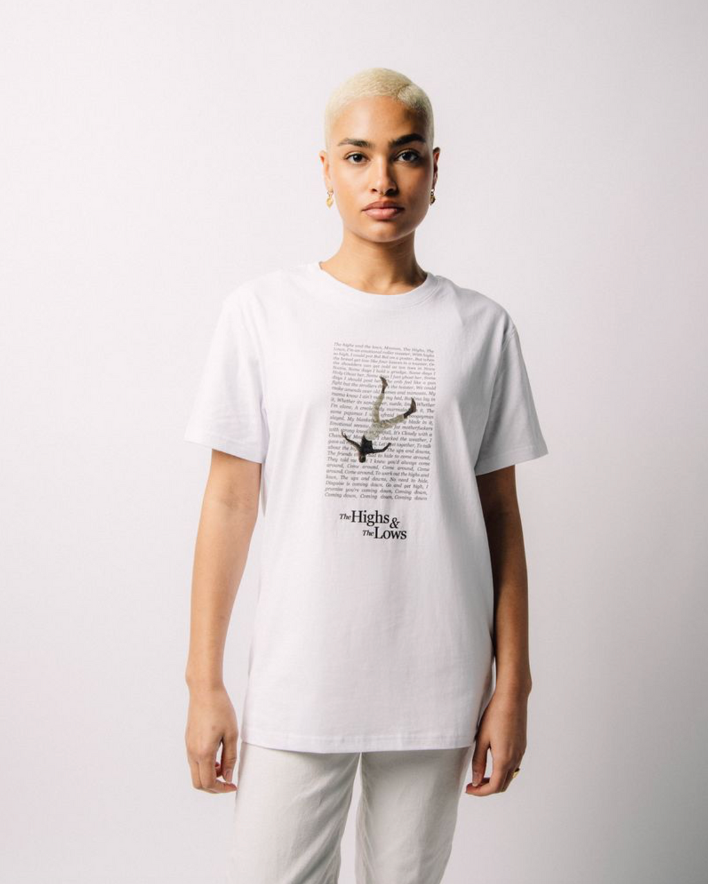 The Highs and The Lows Poetic White T- Shirt