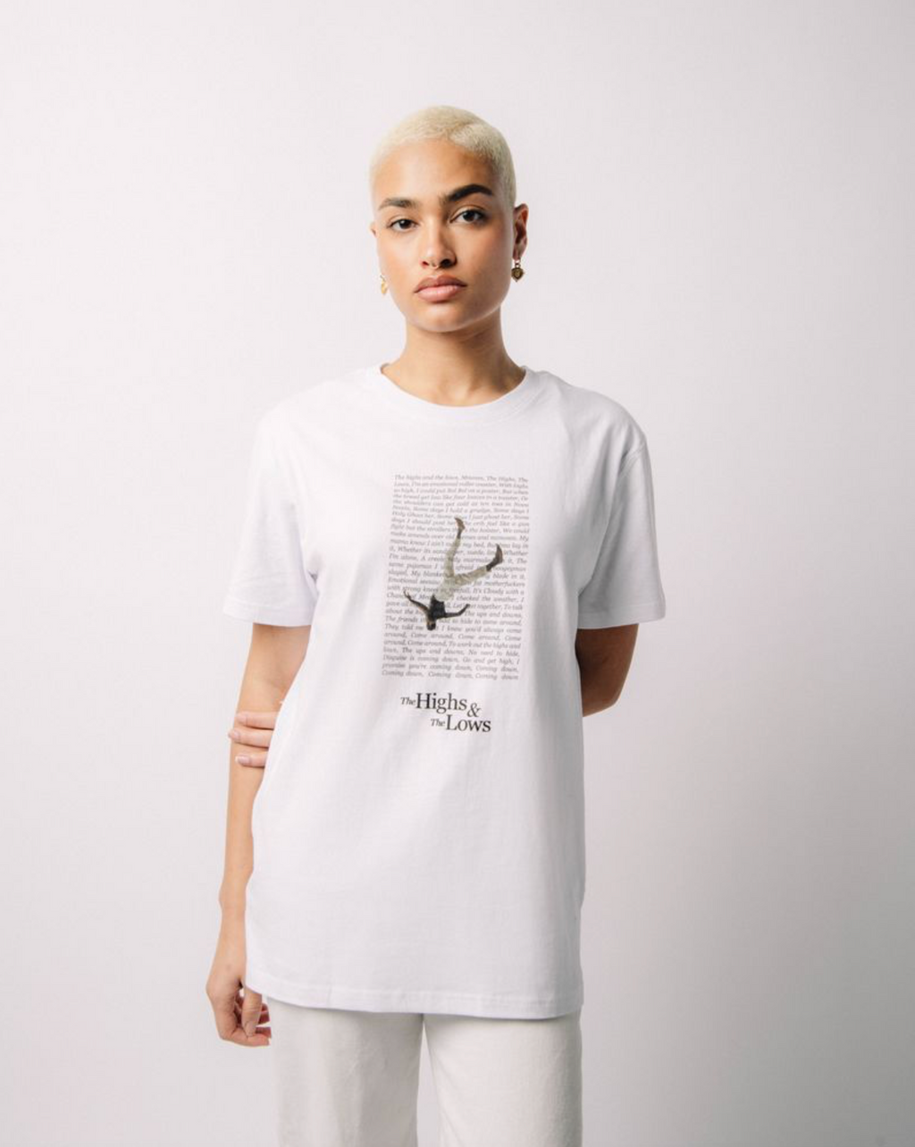 The Highs and The Lows Poetic White T- Shirt