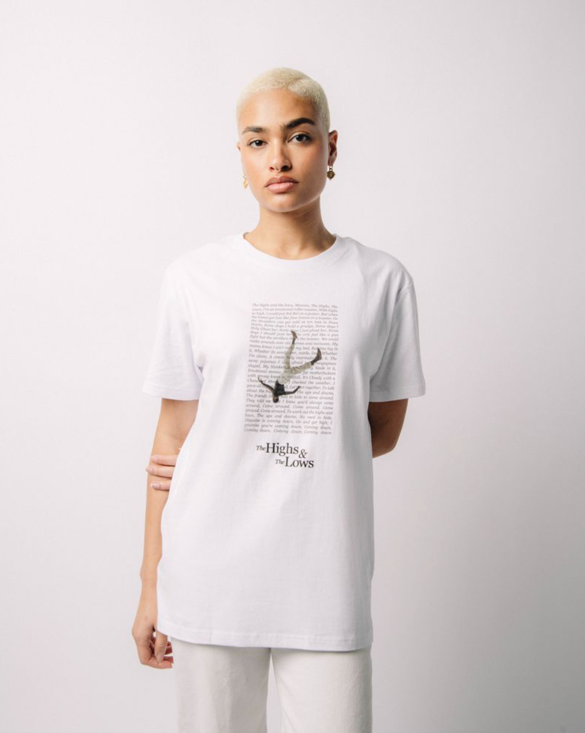 The Highs and The Lows Poetic White T- Shirt