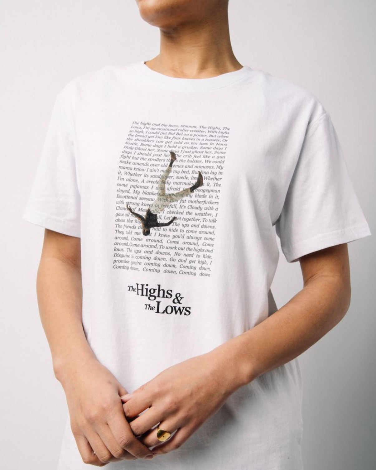 The Highs and The Lows Poetic White T- Shirt